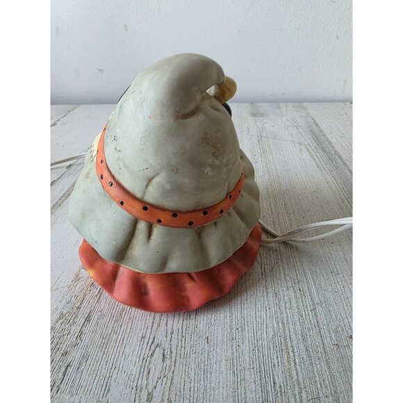 Vintage scarecrow bat light up ceramic table top fall decor stands - Picture 3 of 7